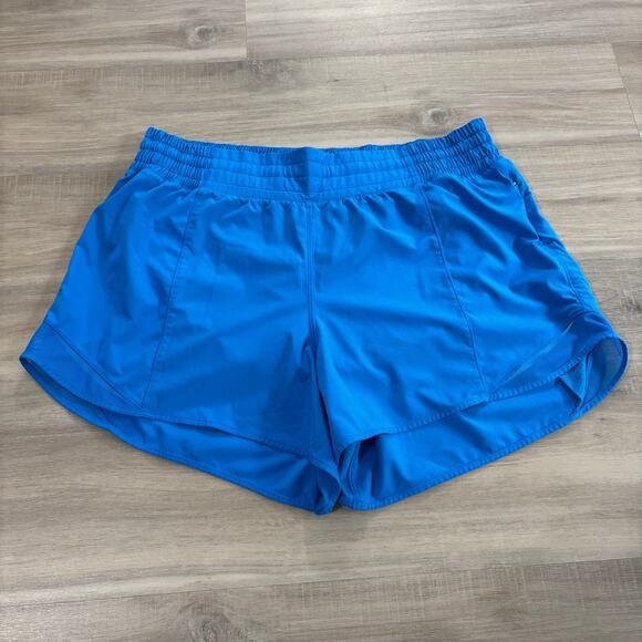 Lululemon Hotty Hot High-Rise Lined Short 4" Poolside Blue Women Size 12 - Picture 1 of 5